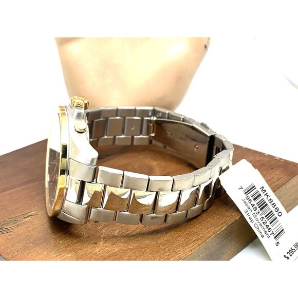 Michael Kors Men's Watch MK8880 Quartz Chronograph Black Dial Two Tone Steel - Picture 10 of 15